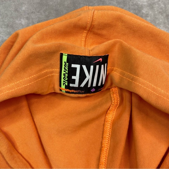 Nike Hoodie Adult Size 2X Orange Center Swoosh Retro Drawstring Pullover G33 - Picture 6 of 9
